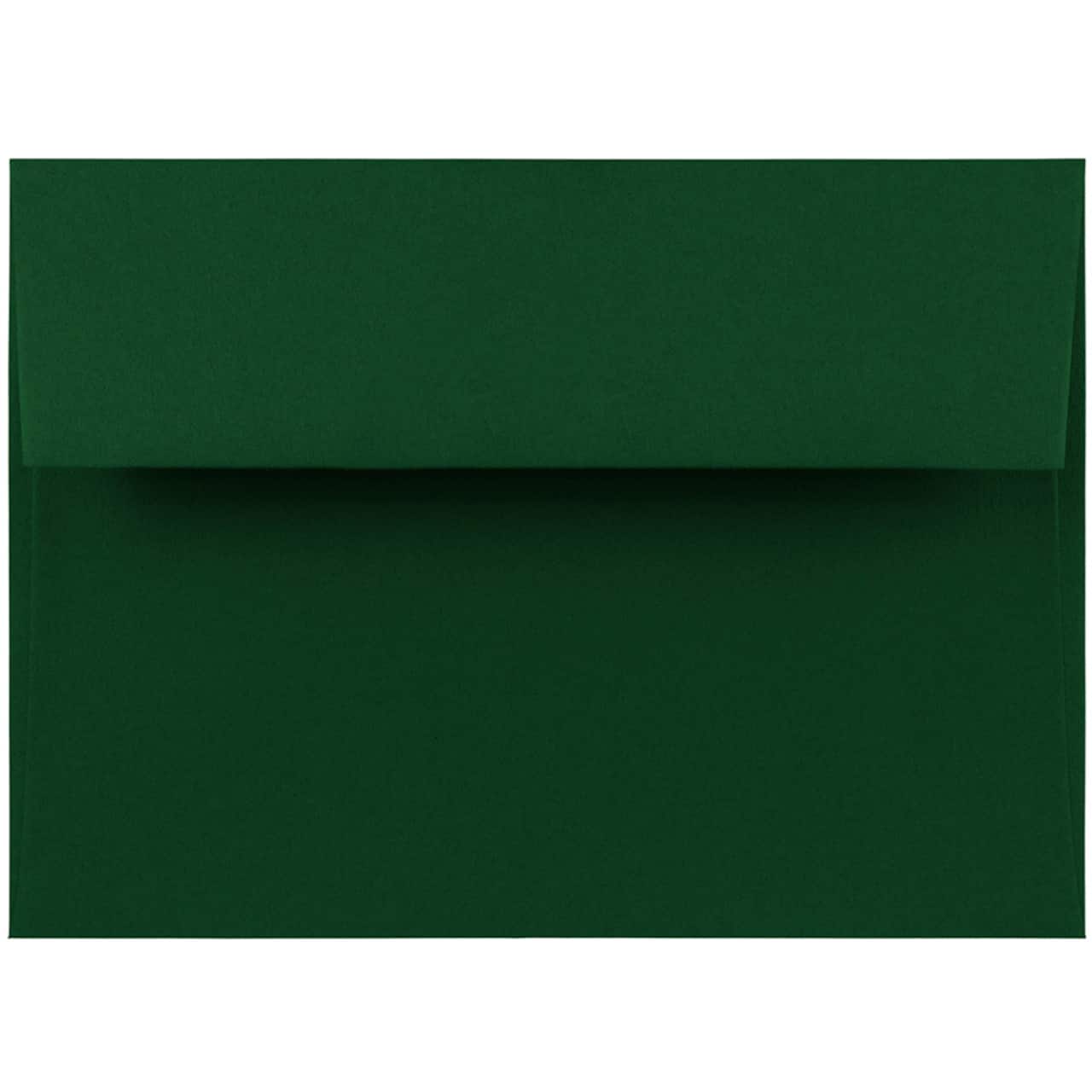JAM Paper A7 Dark Green Premium Invitation Envelopes